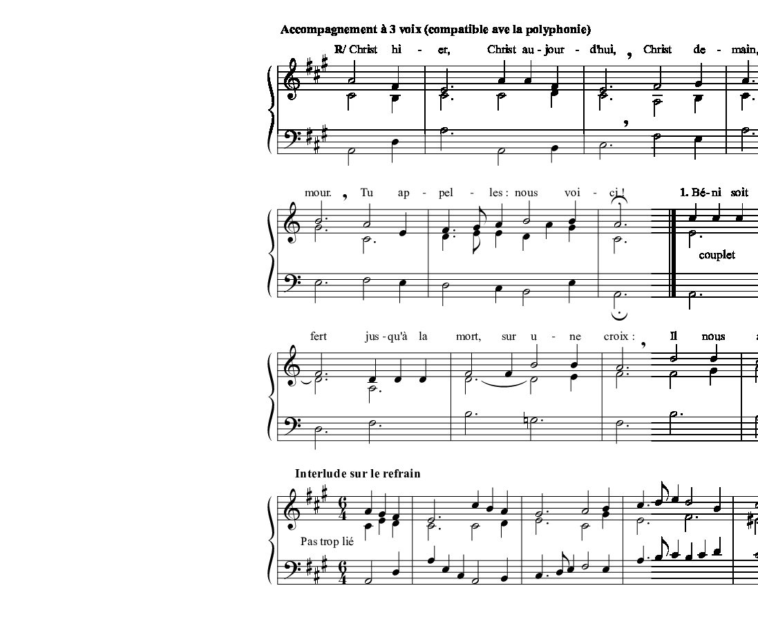 Christ hier, Christ aujourd'hui (M 2736) JP Lécot, JM Mesmacque