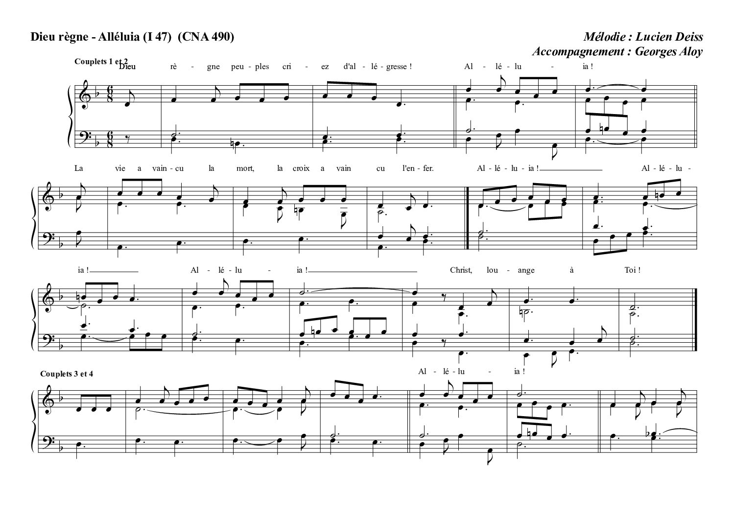 Eglise Du Seigneur K 128 Partition Pdf