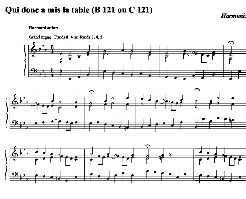 Qui donc a mis la table (B 121 ou C 121) Sébastien Maigne